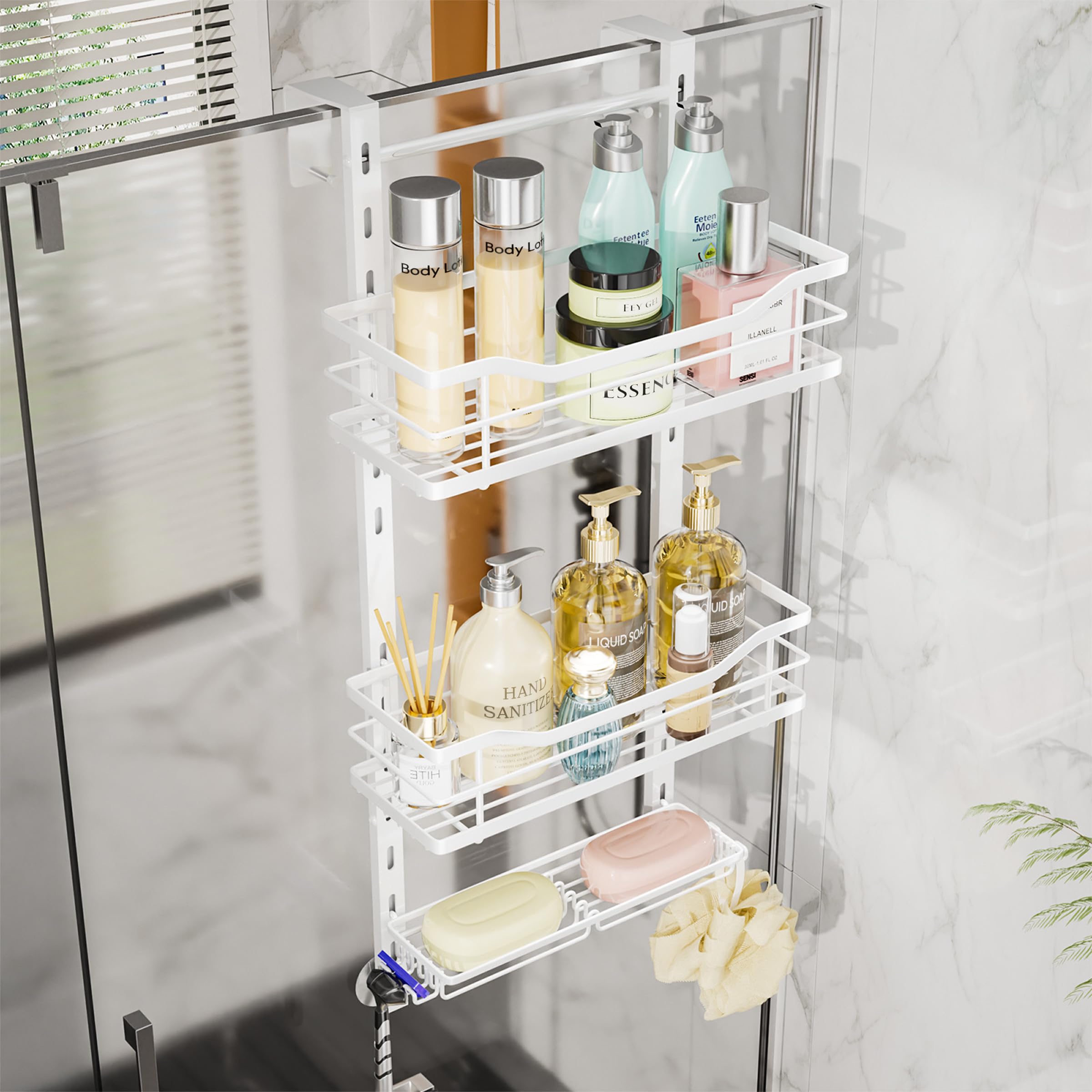 Amazon.com: SWTYMIKI Over the Door Shower Caddy - 3 Tier